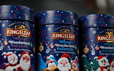 KingsLeaf Tea packaging brand branding christmas creative design etiquette illustration logo new year pack pack packaging tea tea design