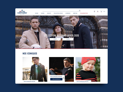 Saint James branding clothing landing page uidesign webdesign