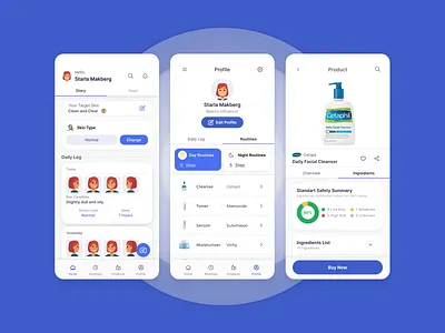 Nyekinkeran Mobile App Design app beauty design flat graphic design illustration mobile app product design skincare ui ux