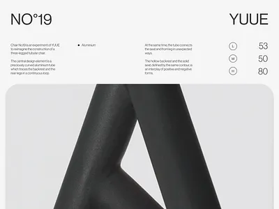 NO°19 concept furniture grid interior layout minimal photos ui web design