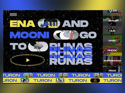 Ena concept of the first screen 3d cartoon design graphic design illustration typography ui ux v vector web
