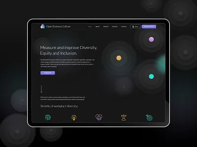 Open Business Culture branding dark inclusion personal survey surveying web webdesign website