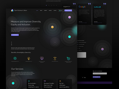 OBC home diversion diversity equity inclusion survey ui vector web webdesign website