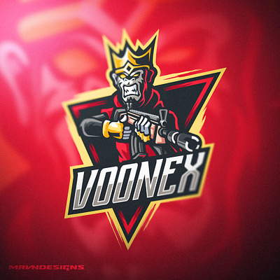 VOONEX branding cool design esports fortnite gaming logo illustration logo mascot monkey tactical ui vector