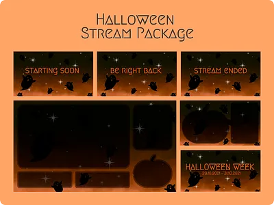 Halloween Stream Package branding design graphic design halloween stream streaming twitch ui ux