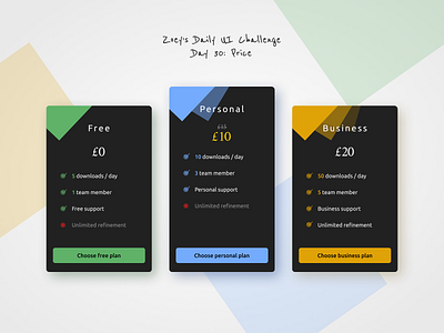 DailyUI Challenge Day 30: Price dailyui dailyui030 dailyuichallenge price price design price page pricedesign pricepage pricing webdesign