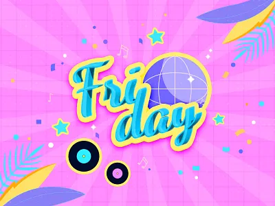 Friday 3d days design drawing friday graphic design illustration illustration art illustrator photoshop typographic vector