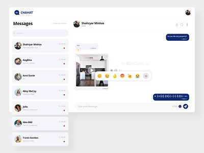 Chat Messenger Concept clear creative daily ui direct message interface message message app messenger minimal sketch ui kit web design