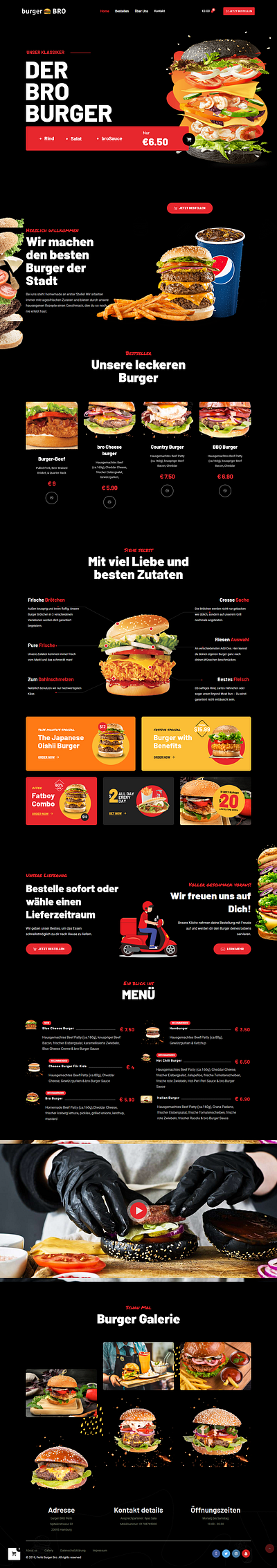 Restaurant website for German client branding design ecommerce r website design wordpress website