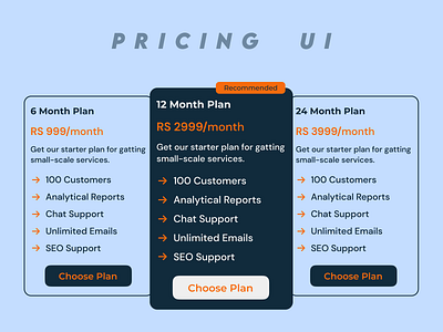 Pricing DailyUI 030 app design choose choose plan daily ui inspiration dailyui dailyui 030 dailyui 30 mobile app design mobile app ui design mobile ui design pricing pricing table pricing tables product app design ui