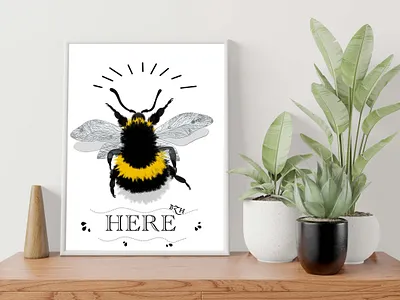 Illustration for blakat advertising animals banner bumblebee design flat graphic design illustration insect minimal poster vector дизайн