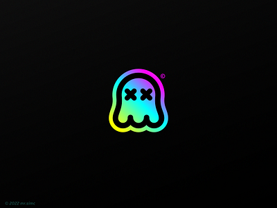 Ghost #02 | Logo Design contrast death geometric ghost gradients holographic icon design logo spirit sticker