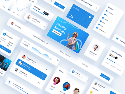 Quiz app components design illustration ui ux