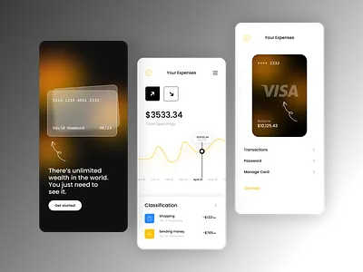 Banking App Interface Design best shot bestshot branding design illustration landing page logo ui uiux vector
