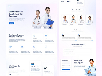 Medical landing page design graphic design medical design medical landing medical landing page medical ui medical ux medical web ui ux