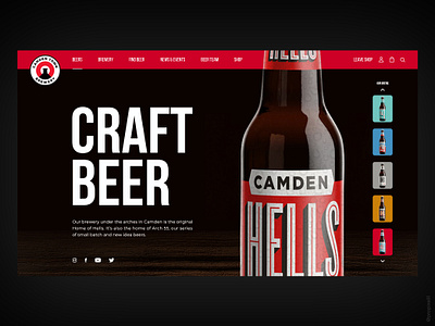 Design-concept for site «CRAFT BEER» beer branding concept craftbeer craftbeersite design site designforsite desktop desu digital food full screen interface moscow site ui ux uxui web web design