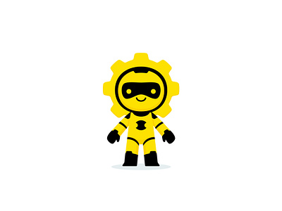Tech gear mascot design illustration mascot vector