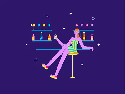 Summer | Cheers 🥂 bar vector behance bold character character character design character designer colorful vector cool girl cool girl vibe design dress vector flat character girl character illustration illustrator procreate summer vector vector character vector illustration
