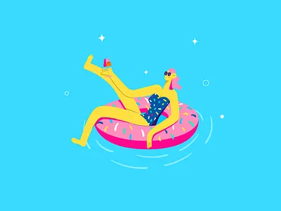 Summer | Pool adobe illustrator behance character character design character designer colorful illustration colorful vector design flat character flat design freelance illustrator illustration illustrator pool vector procreate summer summer vibes swimming vector vector character