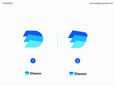 Diwav : which one you prefer? branding d letter logo d logo design designer dewave diwave gradiant graphic design illustration letter d letter d logo logo logo color logo designer logodesign ui wave which one