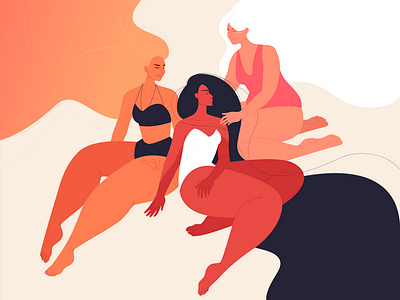 Harmony bodypositive dreams girls graphic design illustration