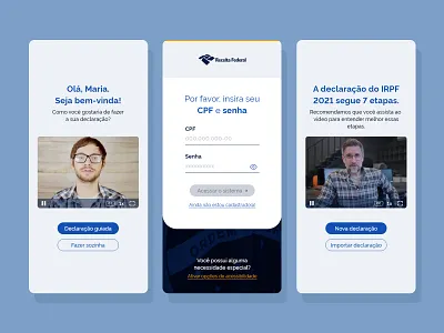 Mobile screens | Brazilian Income Tax System | UI/UX Design android app financial financial app interface ios login login screen mobiel app mobile mobile apps mobile screen mobile ui onboarding responsive responsive app ui ui design ux ux design
