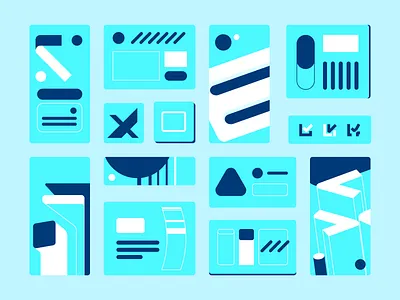 UI Concepts Ideas app blue bold graphic design idea planing shapes simple sketch thinking ui