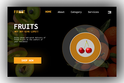 Landing page for a fruit delivery Website druids figma illustration landing page ui ux ux design