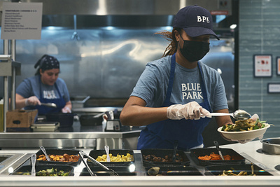 Blue Park Kitchen Uniforms brand identity branding fast casual hat logo nyc nyc restaurant restaurant branding tshirt