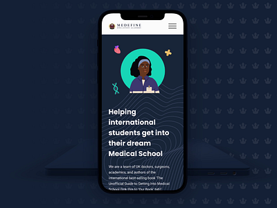 Medefine Education Academy • Website academy branding design education medicine ui website