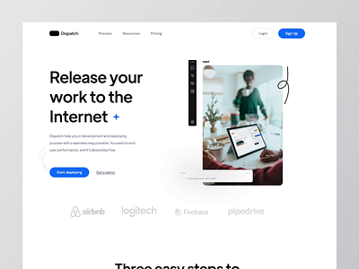 Dispatch - Webflow Saas Landing Page Development. It's Live! design dribbble header landingpage landingpageui uidesign uidesigner uiux uiuxdesign webflow webflowcms webflowdesign webflowdesigner webflowdeveloper webflowexpert webflowpartner webflowwebsite website websitedesign websiteui