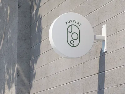 Jos Pottery branding ceramic editorial geometric logo organic packaging pattern stationery