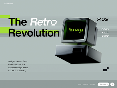 Retro Revolution - 3D Product Website Concept Design 3d 3d computer 3d modelling 3d product website 3dart 3ddesign blender3d c4d creativeprocess followformore likeforlike motiongraphics oldmeetsnew retrodesign ui ui design visualdesign