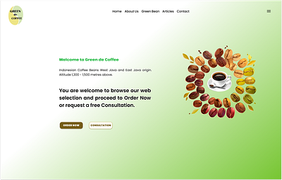 Green de Coffee Project design site