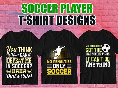 Soccer Player T Shirt Design 3d animation app branding design graphic design illustration logo motion graphics ui vector