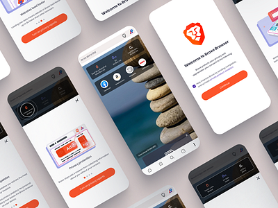 Brave VPN Browser Apps UI Design app concept app design browser concept figma fiverr prototype ui uiux labs uiuxlabs ux vpn vpn app