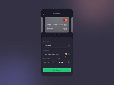 Card Wallet UI - Mobile App Concept app design ui ux