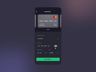 Card Wallet UI - Mobile App Concept app design ui ux