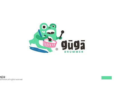 cartoon logo frog branding design icon illustration ip logo vector 动物 卡通