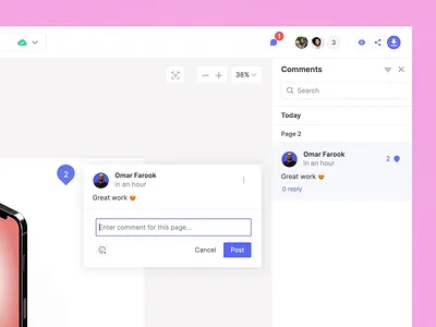 Stay efficient with live comments asset cards clean comments design designtool e commerce ecommerce editor free graphic design minimal product product card product design saas tool ui ui design ux