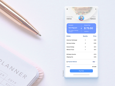 #DailyUI Day 46: Invoice graphic design ui ux