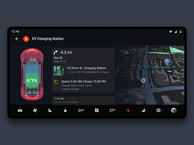 EV Charging Station Navigation android automotive os automotive charging station ev ev charging hmi navigation ui ux