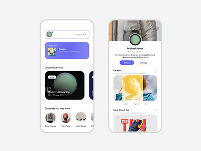 Twitter x Behance App behance design illustration interface mobile app ui social media app twitter ui ui user experience user interface ux
