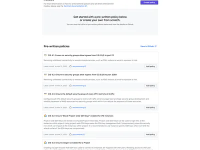 One click policies as code @ Hashicorp cloud forms infrastructure ui visualization