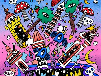 Floating Debris artist doodle doodleverse dreams illustration nft nft artist procreate