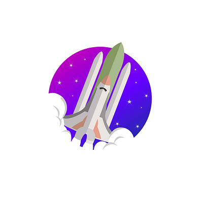 ROCKET VECTOR ART creative creativity graphic design graphic designer illustration learndesign learning rocket space vector vector art