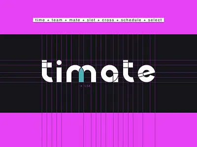 Anatomy of TIMATE logo branding identity logo