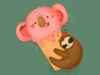 Ice Cream Lover 🍧 art design illustration procreate