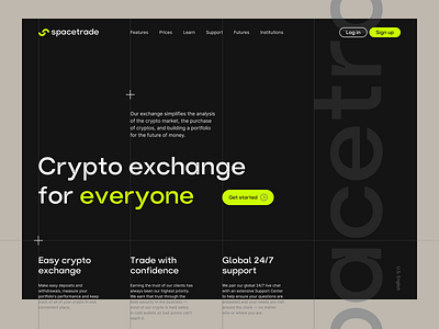 Crypto Exchange Concept bitcoin coin crypto crypto exchange crypto market crypto trading cryptocurrency dark design exchange finance fintech homepage trade trading ui ux web web design website