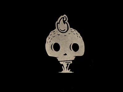 Skulls & Golf badge branding character golf illustration skulll texture vintage